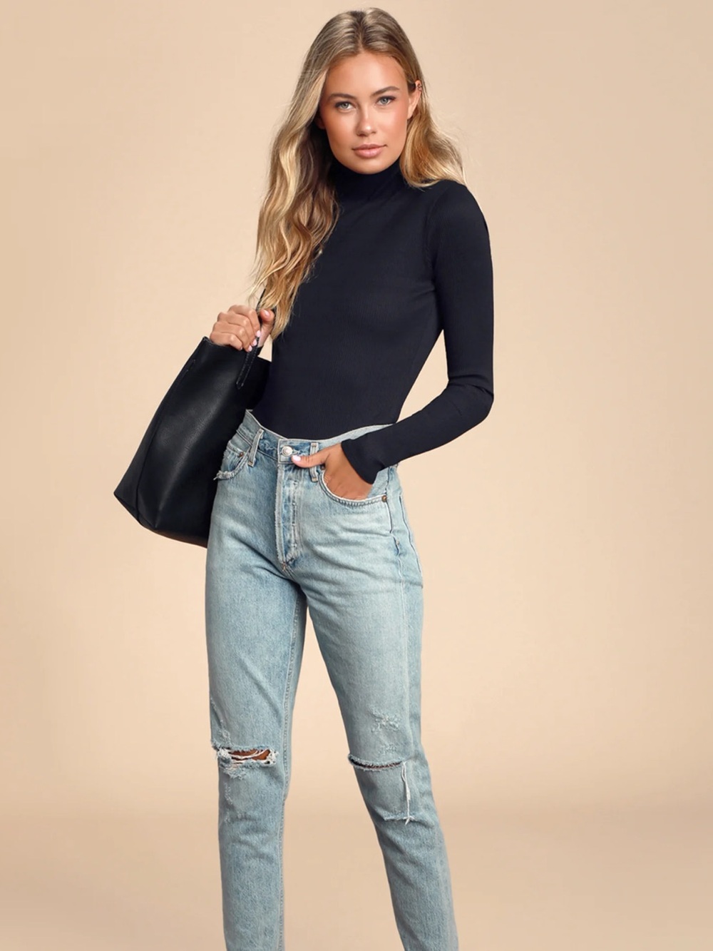 Lulus Ribbed Bodysuit - Picture 3 of 4
